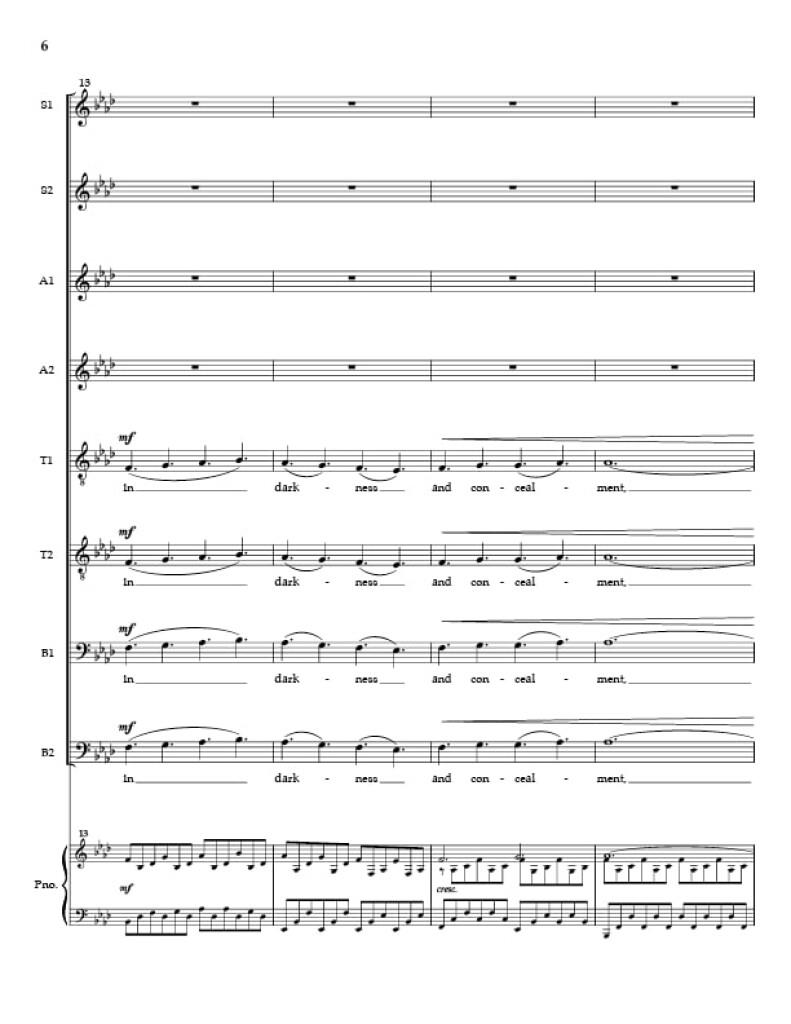Dark & Luminous Night (Full Score and Parts)